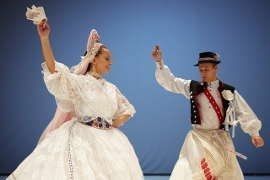 Hungarian folklore performance in Budapest