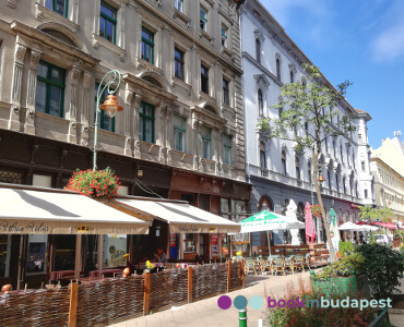 Raday street, terraces, Budapest